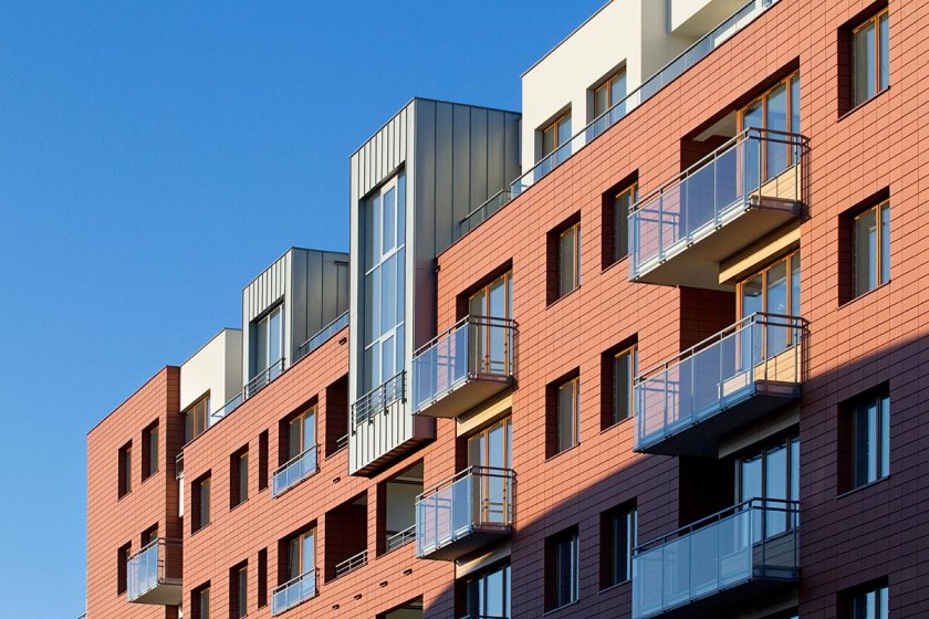 Modern buildings of the Garnizon Lofts&Apartments group